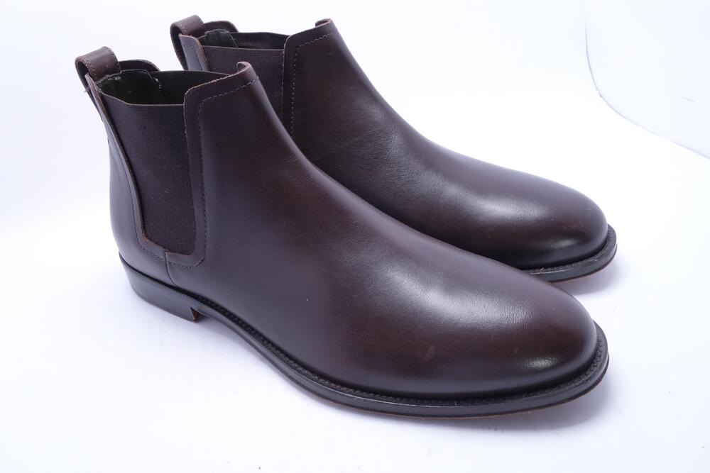 Brooks Brothers Chelsea Boots Mens Size 11 Brown Leather Ankle Made In Italy